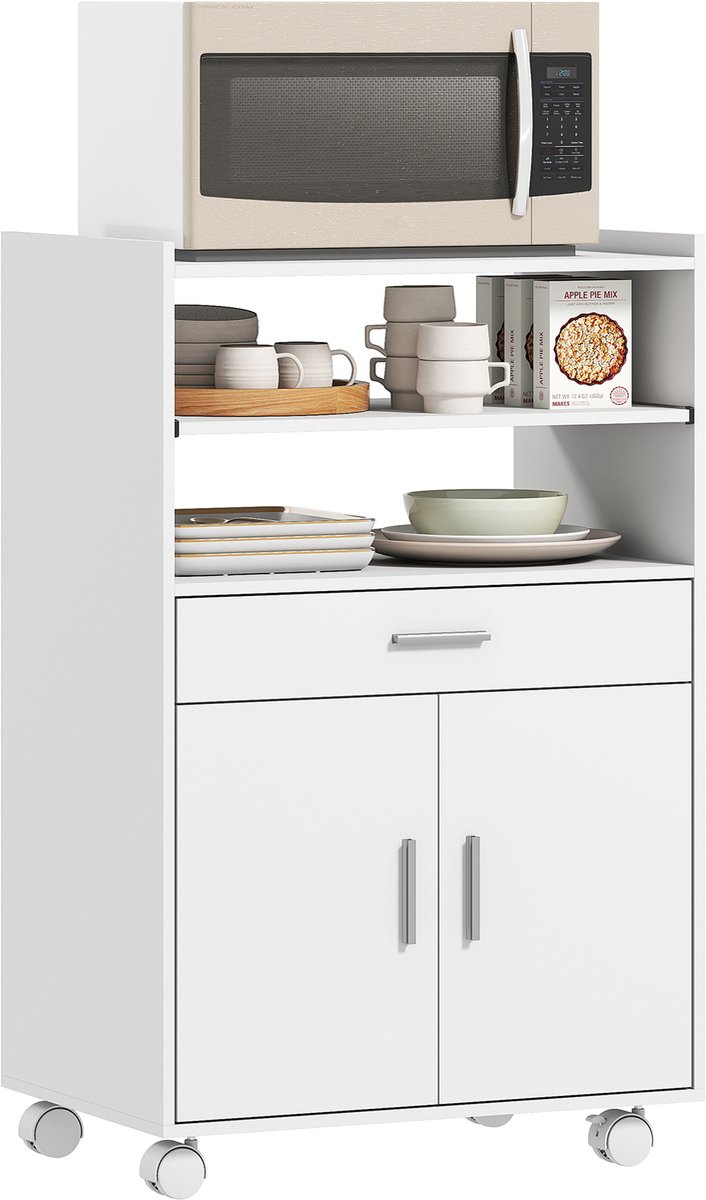 HOMCOM-Magnetronkast-MDF-59x40x92cm-Wit