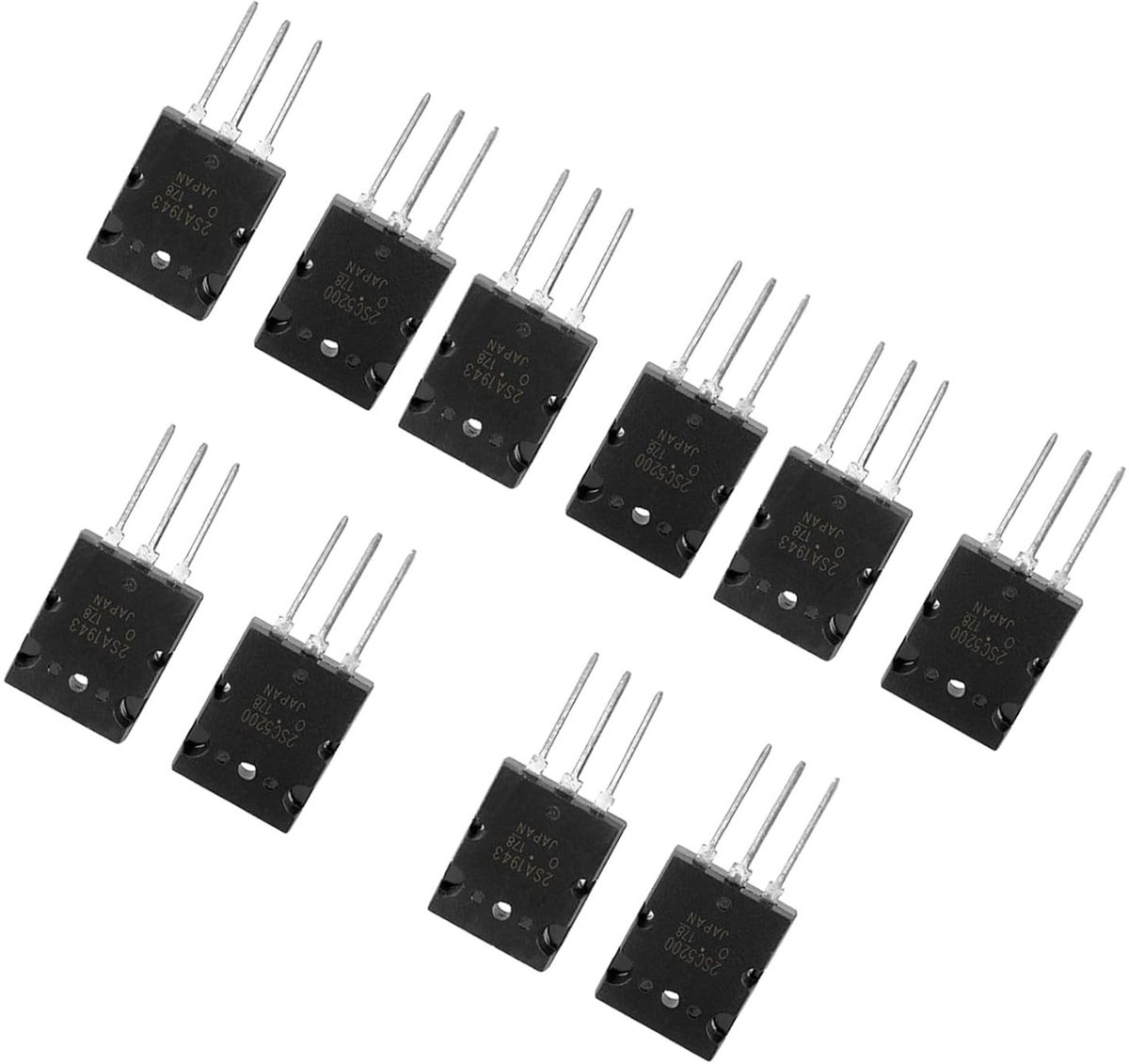 5 Paar 2SA1943 en 2SC5200 Audio Transistors voor Krachtige Geluidsversterking en Hoge Prestaties