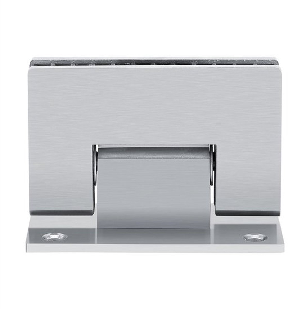 Douchedeur Scharnier 90 Graden - Wandbeugel - Zwart Staal - Scharnier voor Glas - Automatische Sluiting - 58 mm Bevestigingsafstand