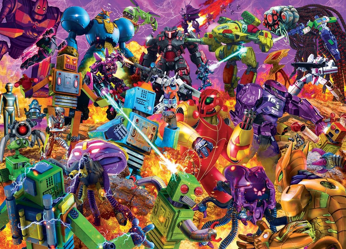 Solidchoice - Rockem Sockem Mecha Robot Puzzel van 1000 Stukken