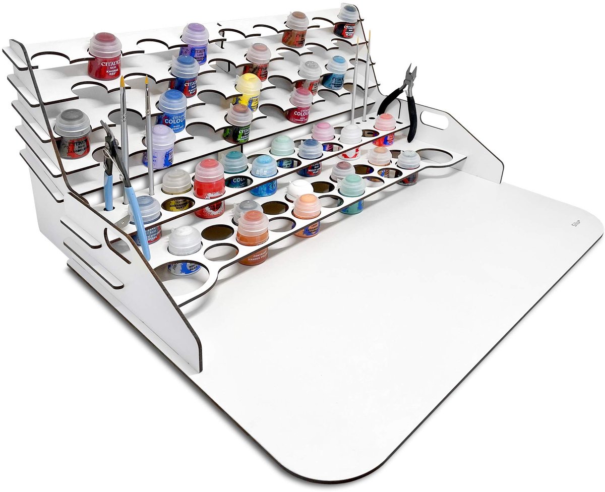 Solidchoice - Grote Verfstation voor Citadel met Werktafel en Organizer