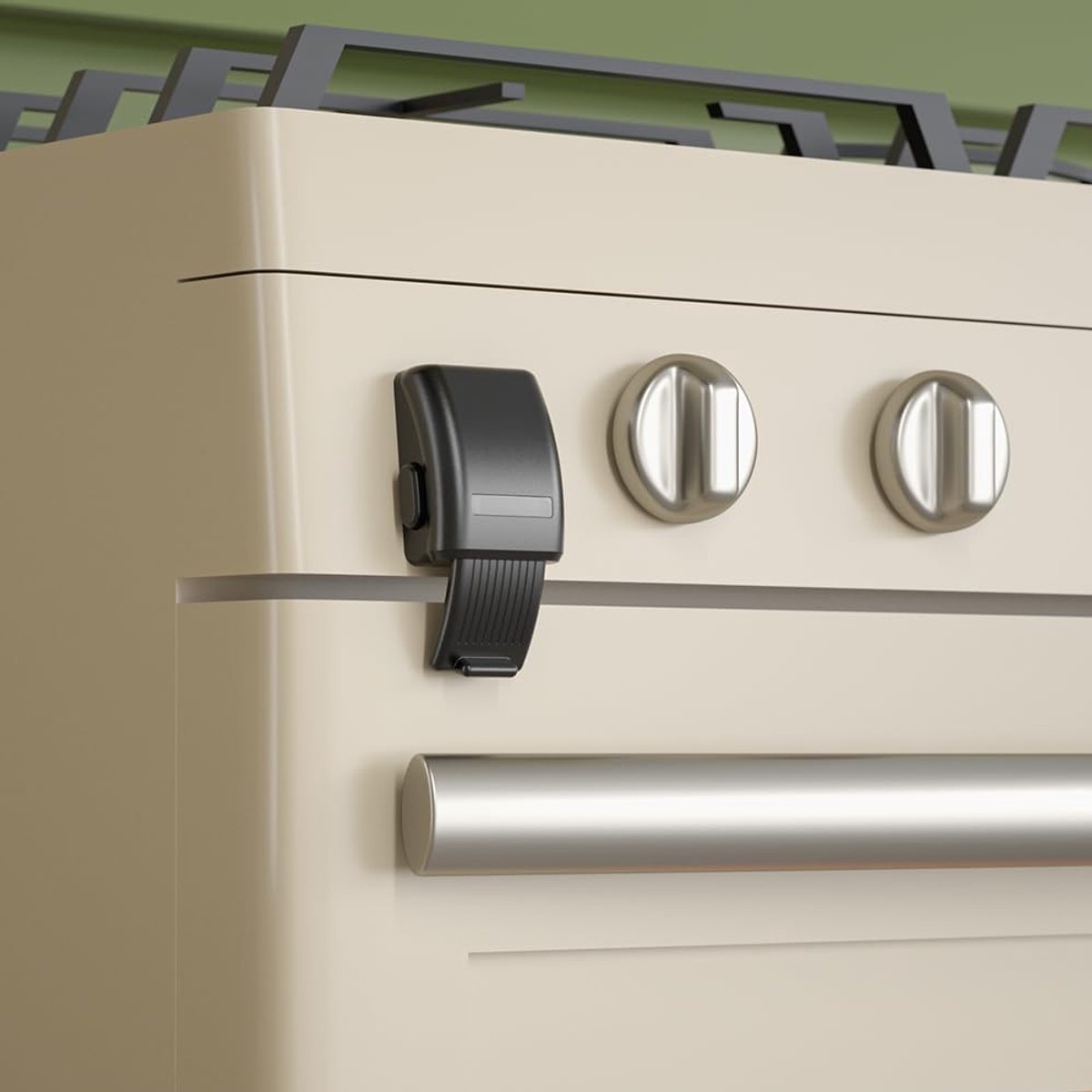 Solidchoice - Babyveiligheidsovenlock, Kindveilige Keukenlock, Zwart