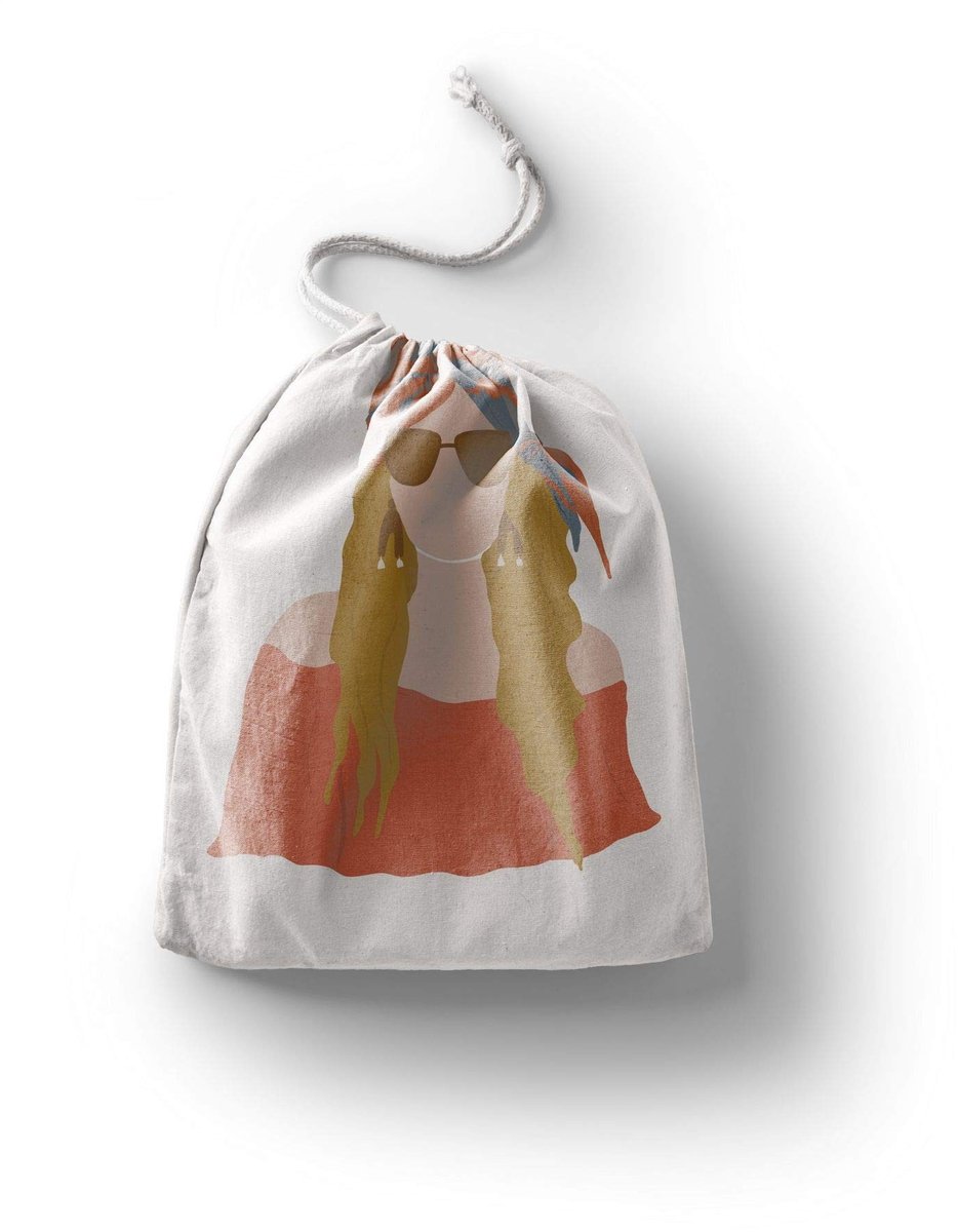 Solidchoice - Herbruikbare Katoenen Trekkoordtas 30 x 40 cm Multicolor