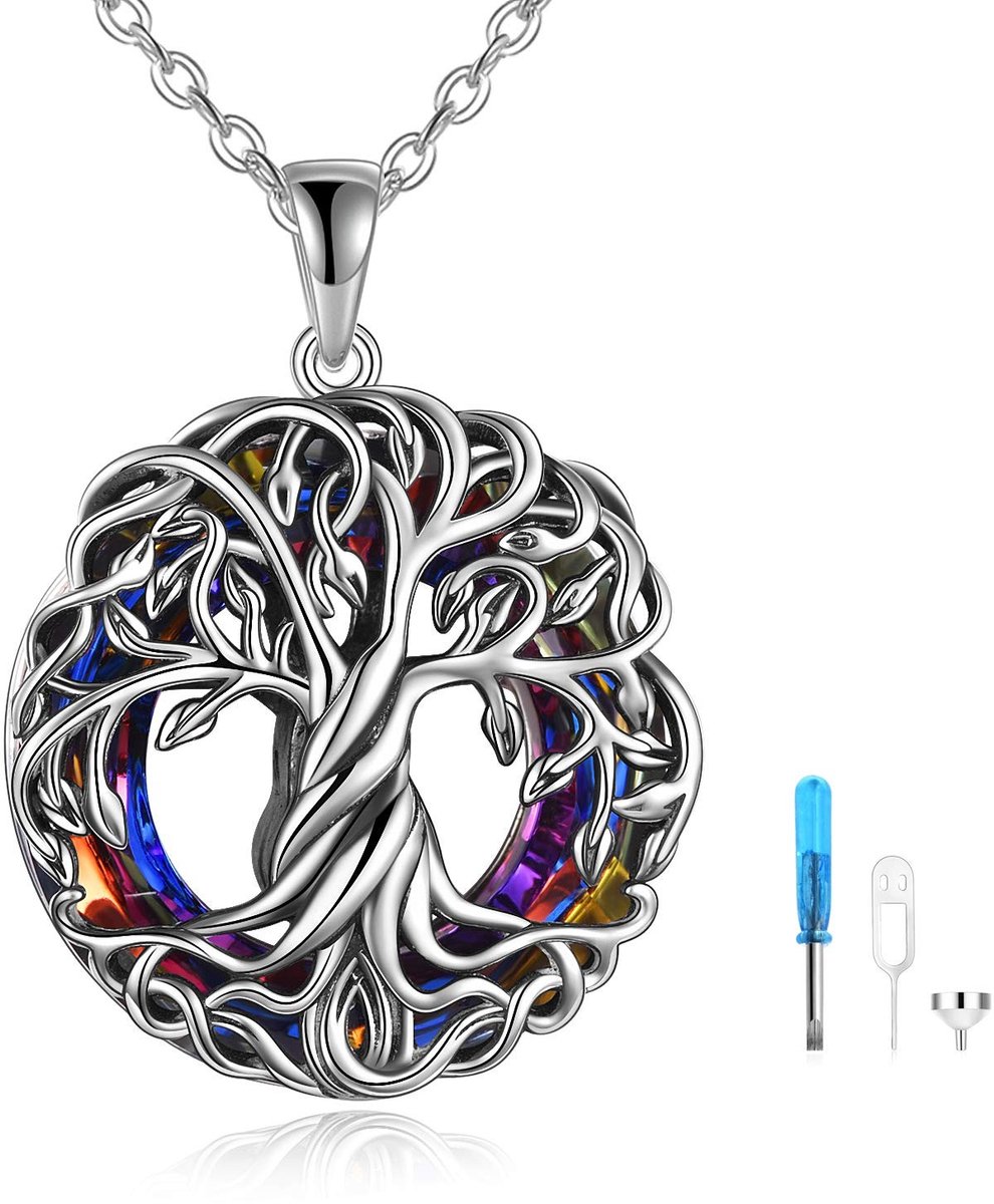 Solidchoice - 925 Sterling Zilveren Levensboom Urn Ketting voor As