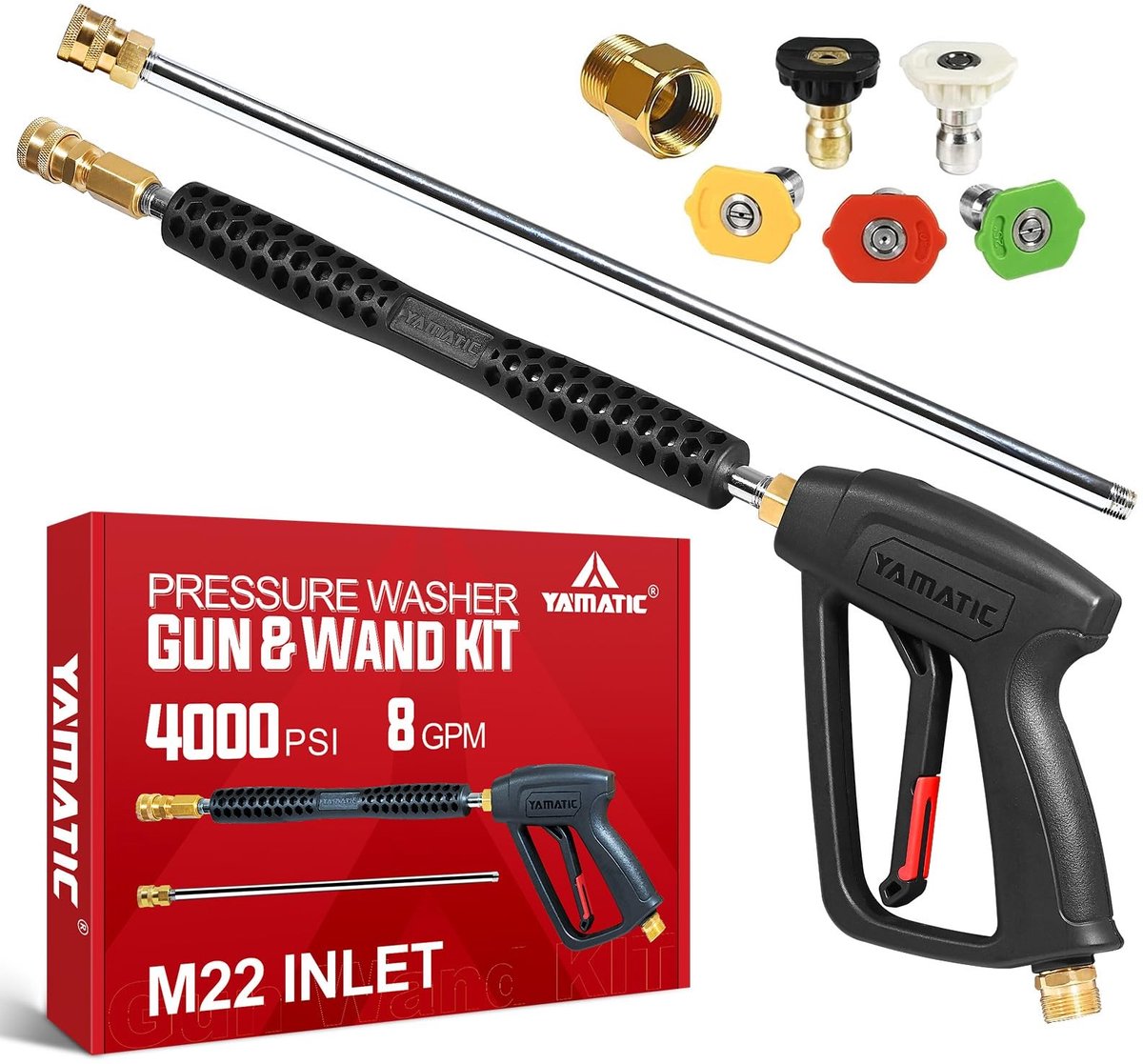 Solidchoice - Hogedrukreiniger Pistool met Magic Wand, M22 Aansluiting