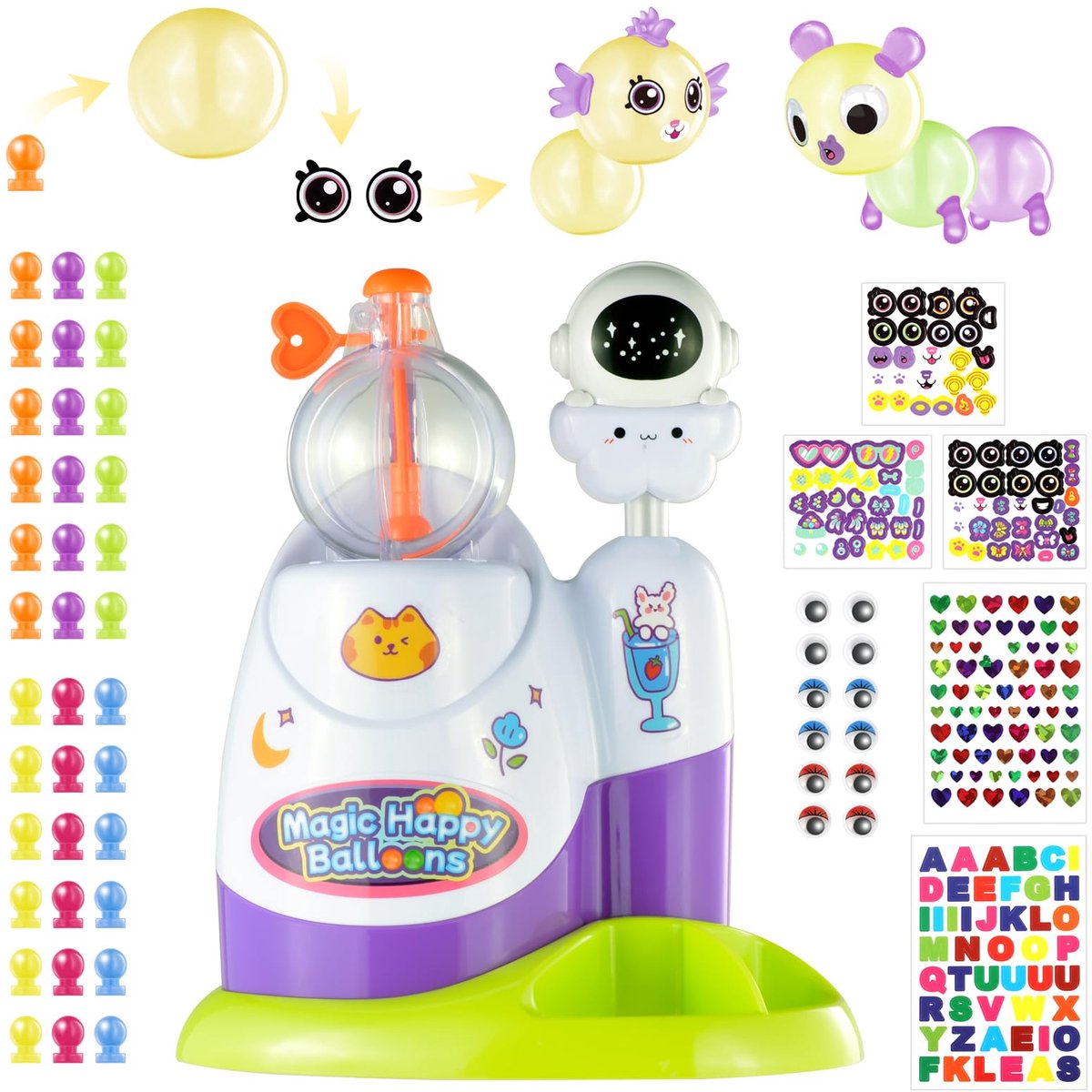 Namajunas - 320 Pcs Magie Ballon Grappige Opblazer - Creatief DIY Kunstspeelgoed - Knutselen voor kinderen - Speelgoed Meisjes & Jongens - Interactief Speelgoed - Knutselset - Met Ballonnen en accessoires - Stimuleert creativiteit - Cadeau