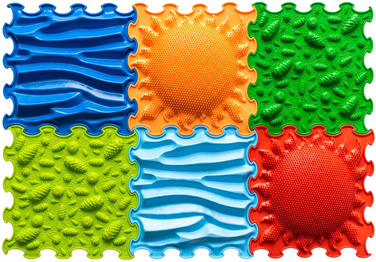 Solidchoice - 6-Delige Sensorische Massagemat Puzzel