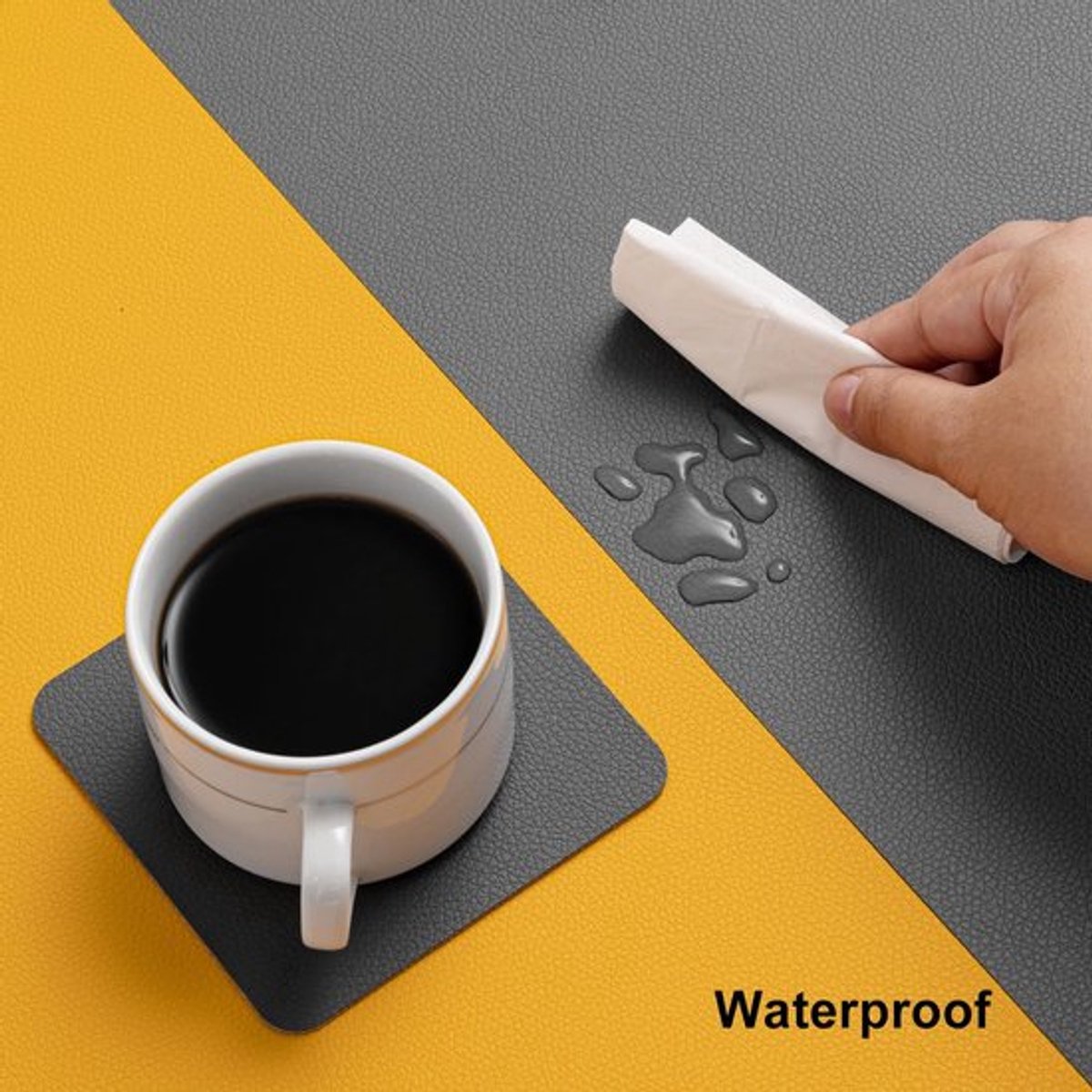 Tafelloper Modern Afwasbaar - Dubbelzijdig Leer - Waterdicht - Antislip - Hittebestendig - 40x140 cm - Tafelkleed