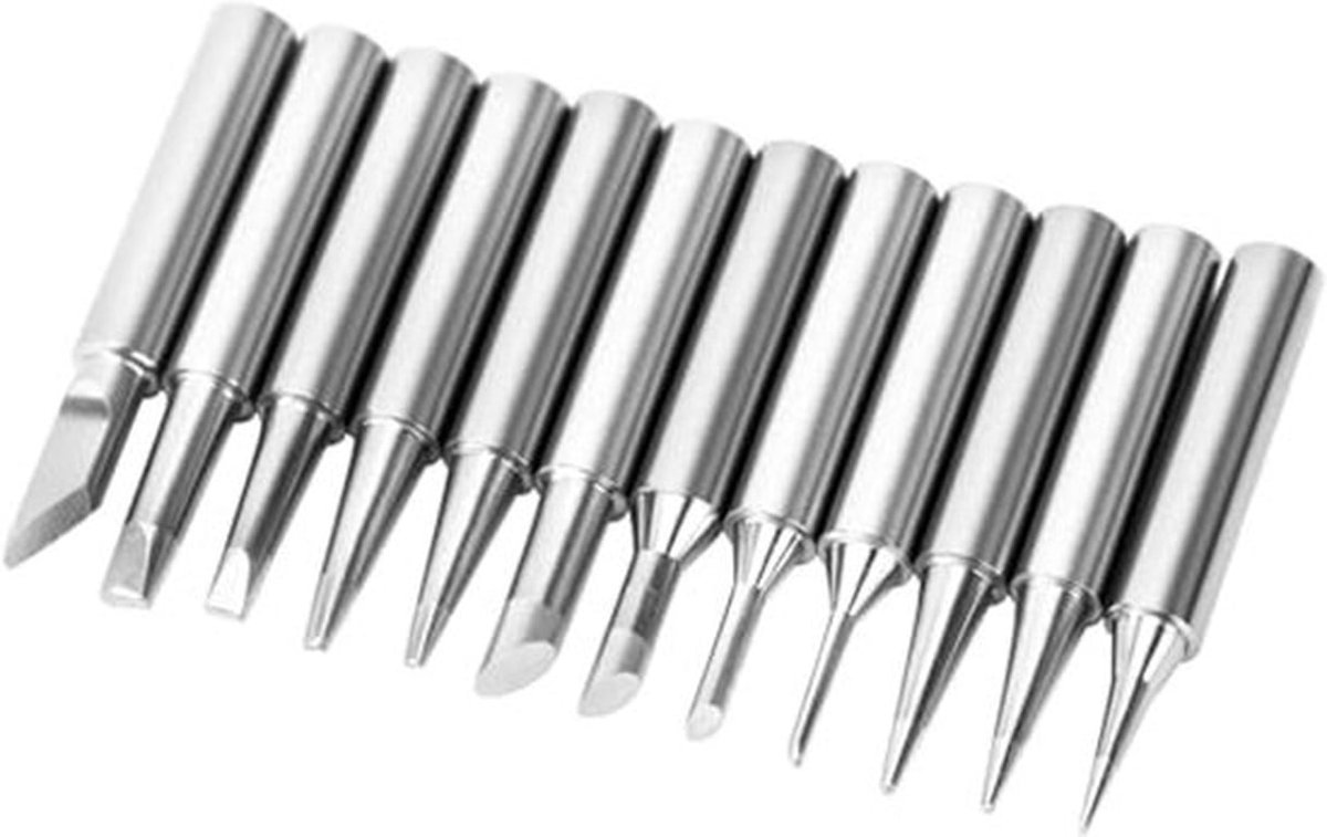 ® 12 Stuks 900M soldeerpunten, vervangingsoldeerbouttips, voor professionele en doe-het-zelf-soldeerstations
