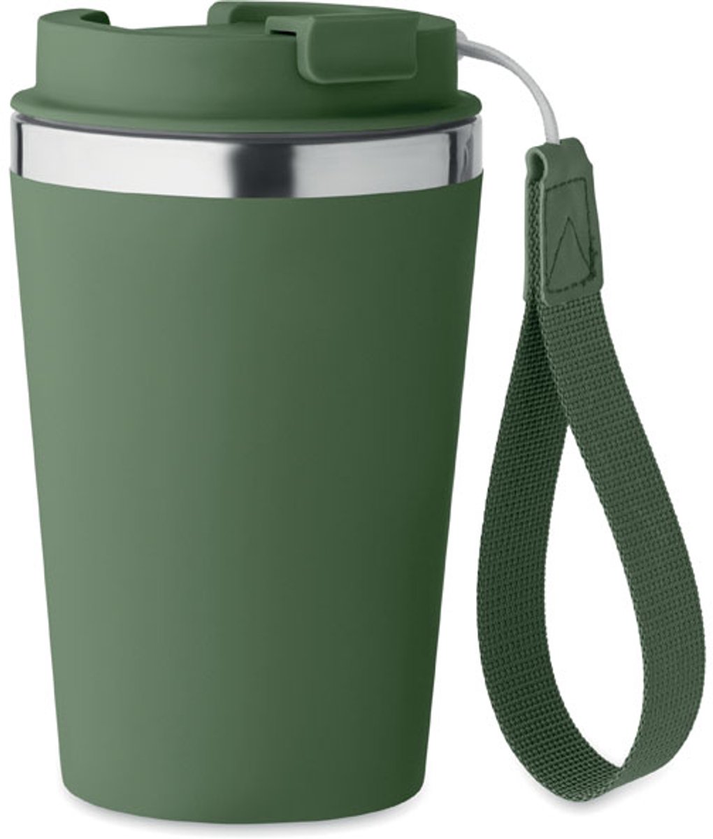 Koffie to Go Beker 350ML van gerecycled roestvrij staal Donker Marine Groen