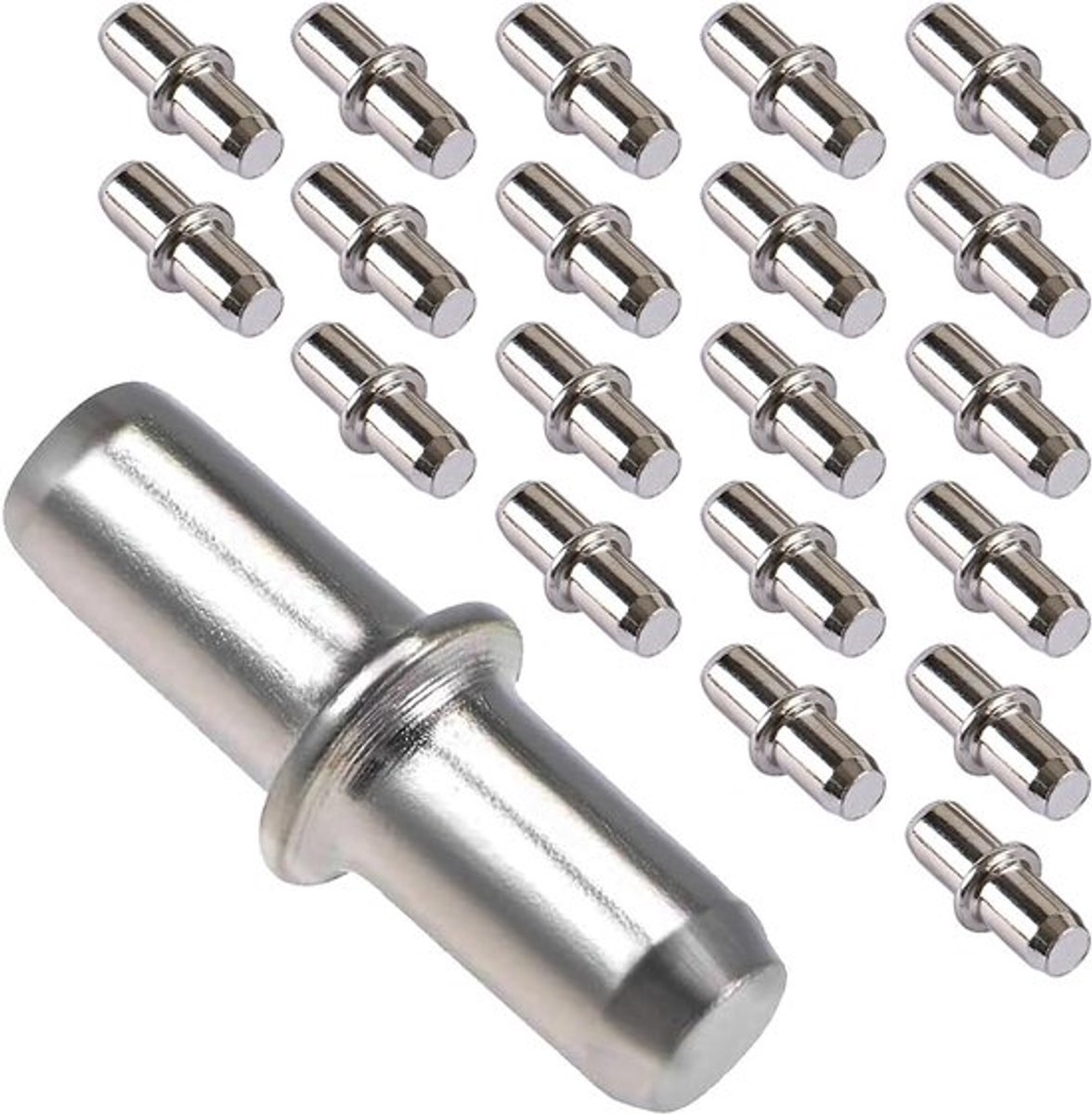 20 Stuks Ronde Planksteunen voor Keuken en Boekenkasten, Houten Accessoires voor Meubels, 5 x 16 mm