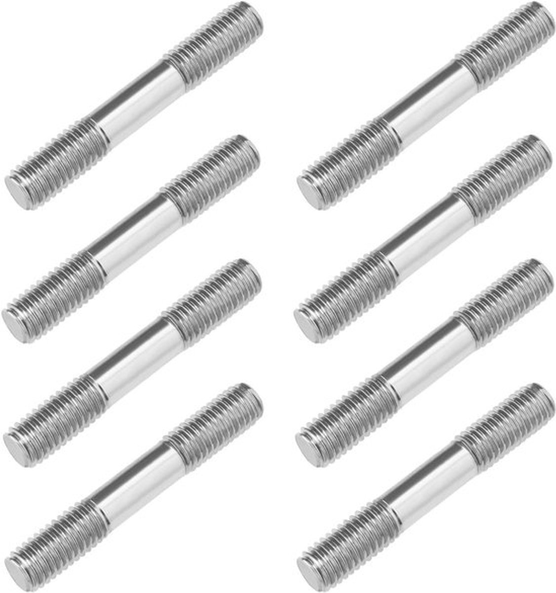 - RVS draadeind bout stud schroef M6x40 - Roestvrij staal - 40 stuks - Dubbele draad - Geschikt voor DIY RC auto boot vliegtuig helikopter model - Zelfbouwmateriaal - Metaal