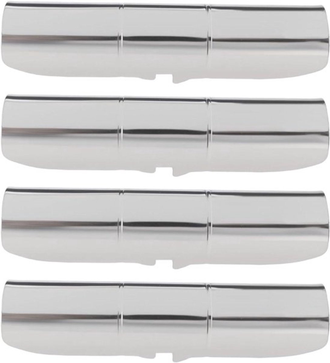Gordijnroede Connector Bevestigingsset Staal Compatibel met 25-28mm Romeinse Staf - 4 Stuks - Interne Gordijnroede Schrijnwerker - Roestvrij Staal - Hallis Hudson Compatibel - Zilver 110x25x0,5mm