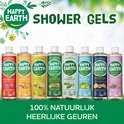 Happy Earth Shower Gels: Floral Patchouli, Rose Petitgrain, Jasmine Ho Wood, Bergamot Cedarwood, Eucalyptus, Cedar Lime, Lemon Sandalwood, Lavender Ylang.
