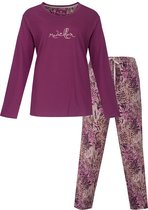 Medaillon Dames Pyjama - Lange Mouwen - Violet - Maat M