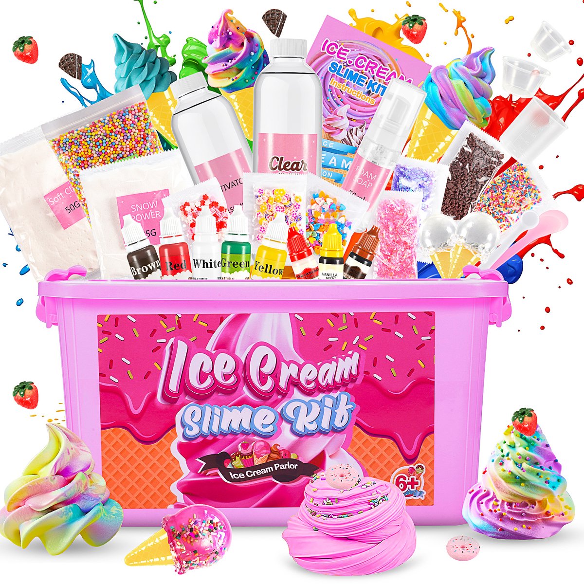 Wootoy Slijm Kit-Slijm Maken-erjaardagscadeau Voor Meisjess -Slime Fluffy-6-12 Jaar
