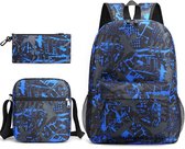 Schooltas Rugzak Set 3-delig -Waterdichte rugzak - Schooltas - Rugzak Meisje - Schoolrugzak - Rugzak Jongens - lichtgewicht schooltas - Meisjes School Student Schooltas - Rugzakken met grote capaciteit - Schoolrugzakken voor middelbare School