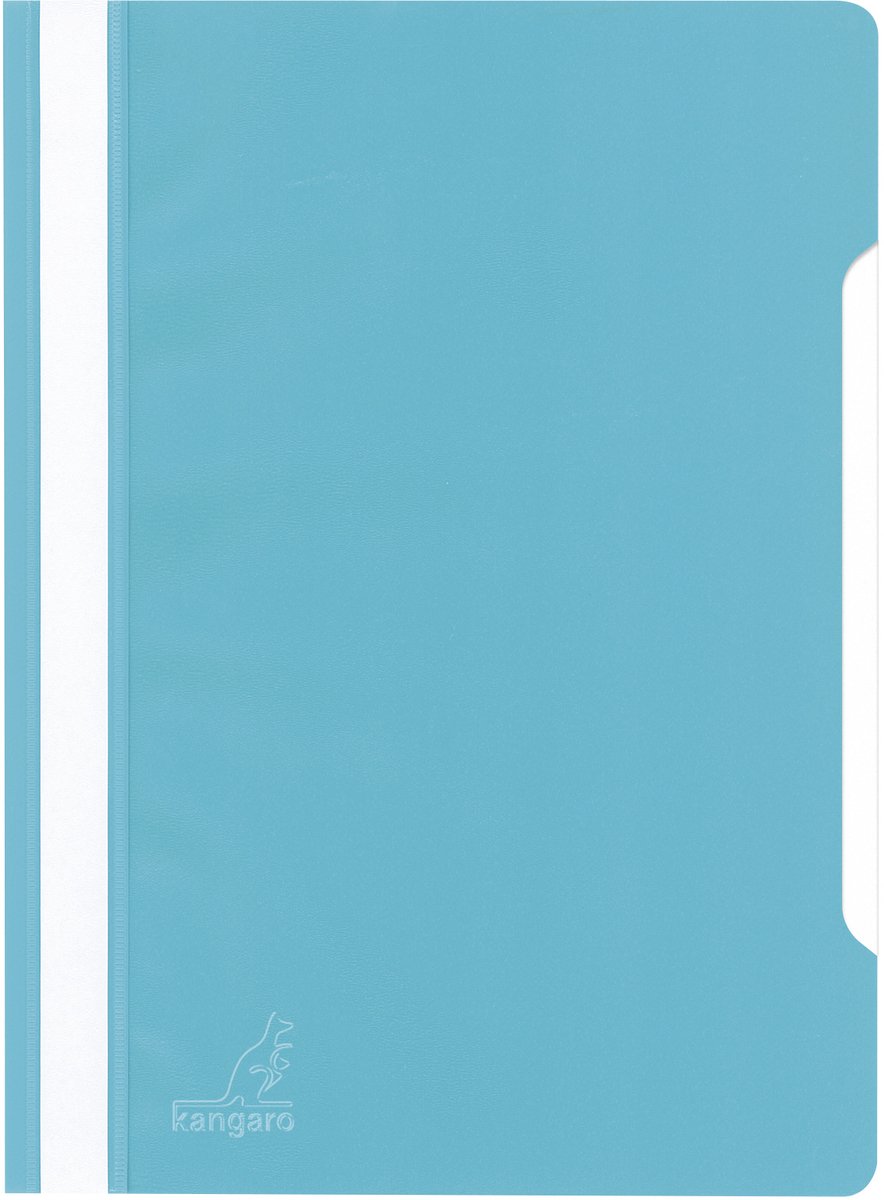 Kangaro Snelhechtermap A4 PP- Turquoise krimp a 25 stuks - K-220149