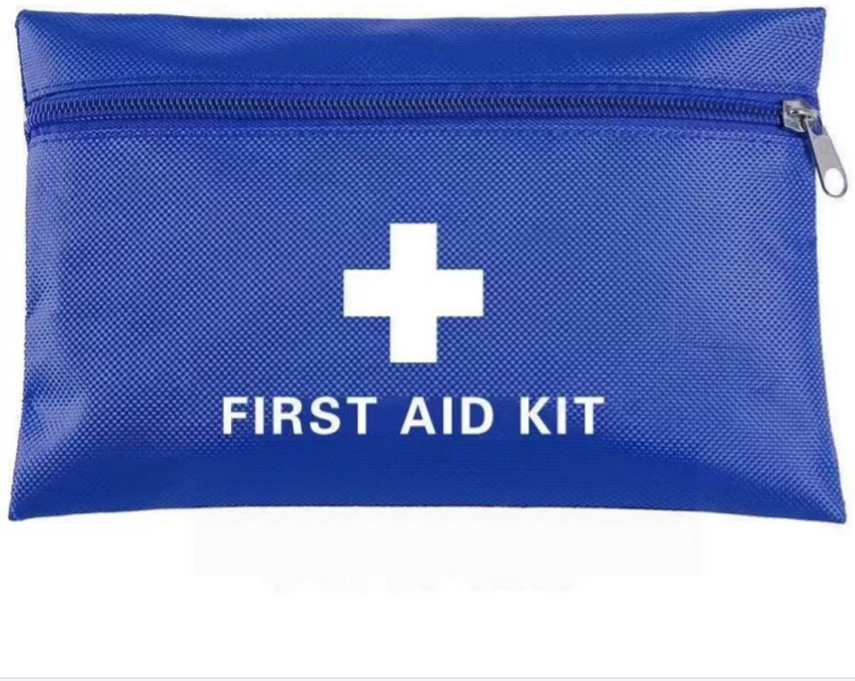 Empty Mini EHBO-set-compact medisch nood-overlevingsset voor noodgevallen thuis-op kantoor-op reis-wandelen-camping-outdoor en op het werk-20 X 14cm-Blauw