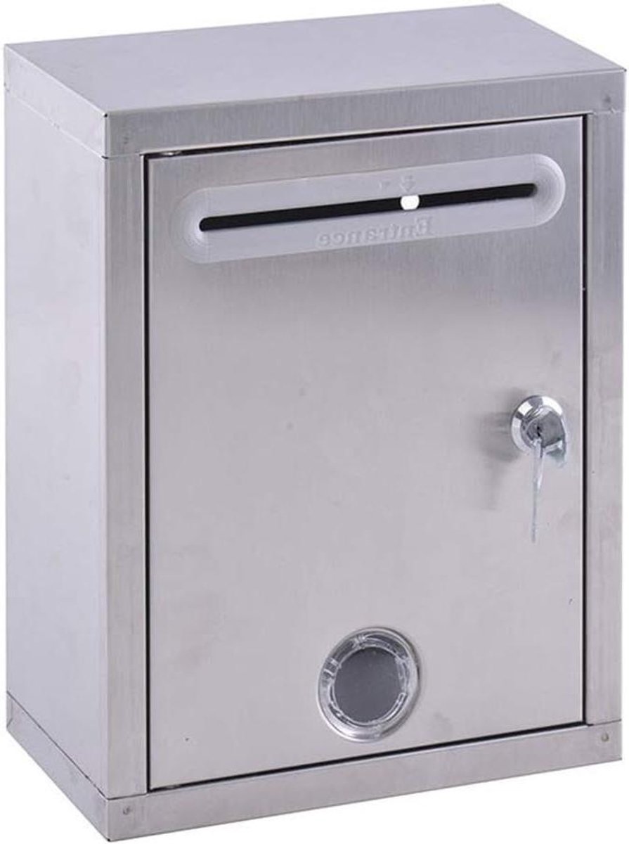 Postbus Kluisje - Suggestie Box - Post Ontvangen - Veilig Sleutelslot - Maat M - Zilver