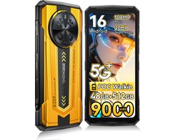 DOOGEE S300 Robuuste smartphone 5G - 6.78 inch FHD+ 120Hz - 48GB RAM - 512GB ROM - 9000mAh 45W - Android 16 - POC Walkie - mobiele telefoon - IP68/IP69K - Dual Sim - NFC GPS - Geel