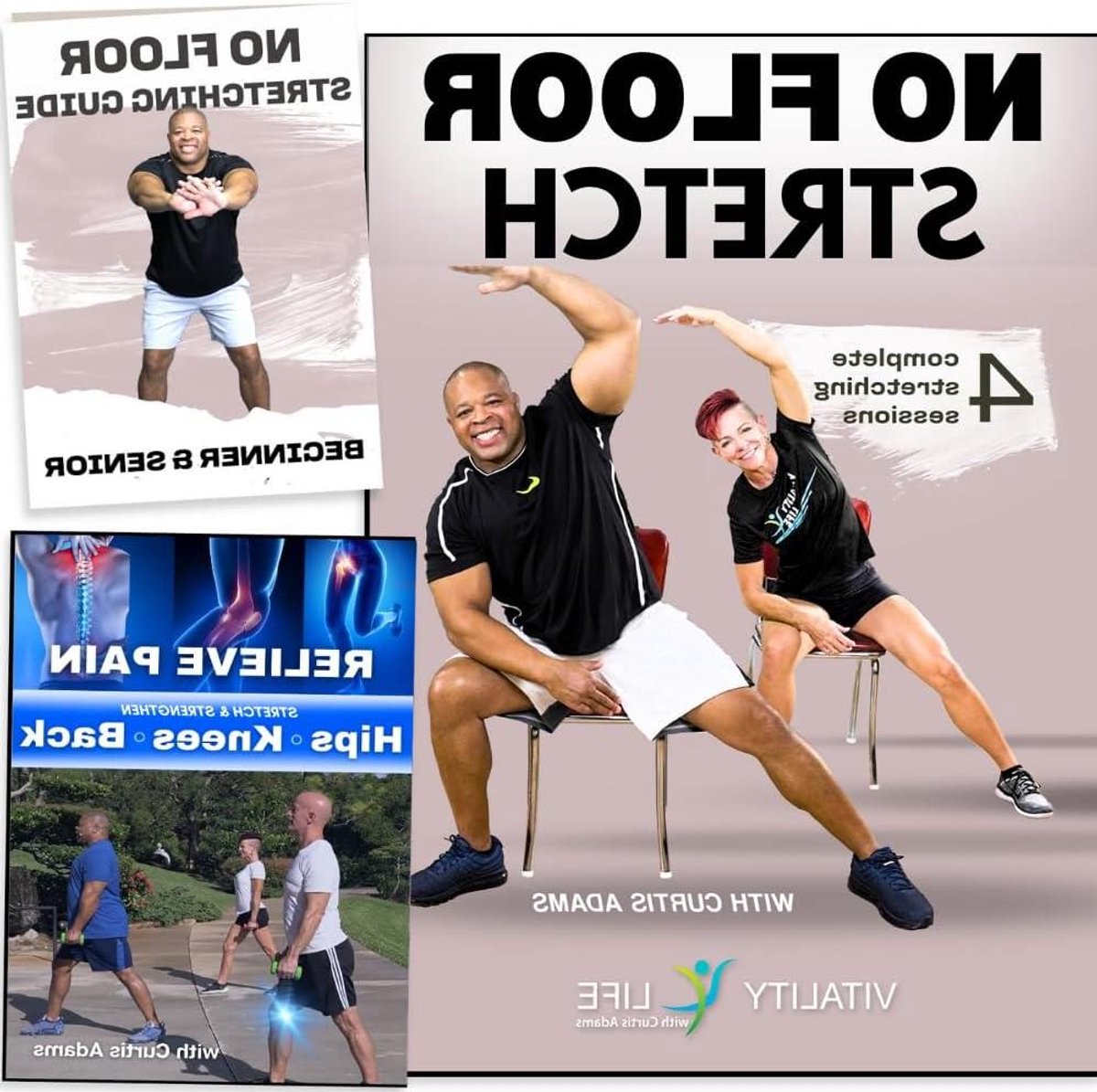 Stretching Oefeningen DVD - Flexibiliteit Training - Senioren Fit Houden - Zonder Vloeroefeningen - 3 uur 24 min - Niet gespecificeerd