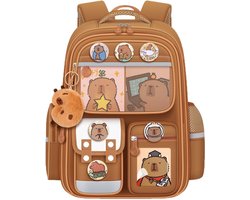 Casalora Capibara - Rugtas - Capybara Rugzak - School Student Voor Jongens en Meisjes - L(Groep 5–8) - Hoogte 42cm