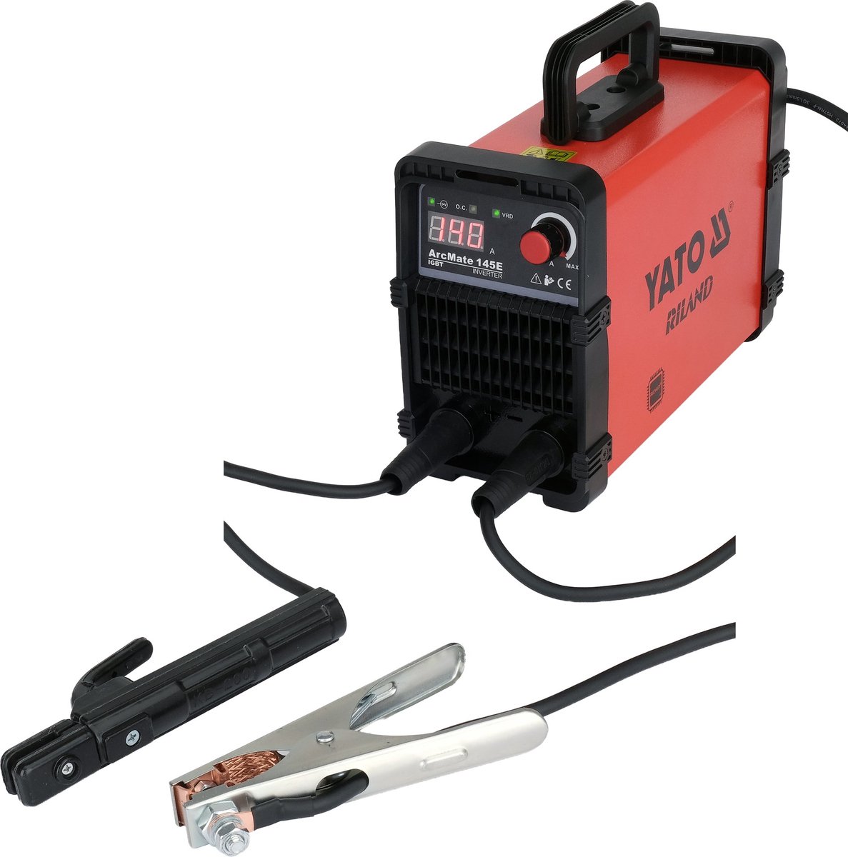 YATO ArcMate 145E Inverter Lasapparaat YT-81381 – 140A – MMA / Elektrode – Slechts 2,4 kg – Geavanceerde RICHIP Microprocessor – Inclusief Elektrodehouder & Massakabel