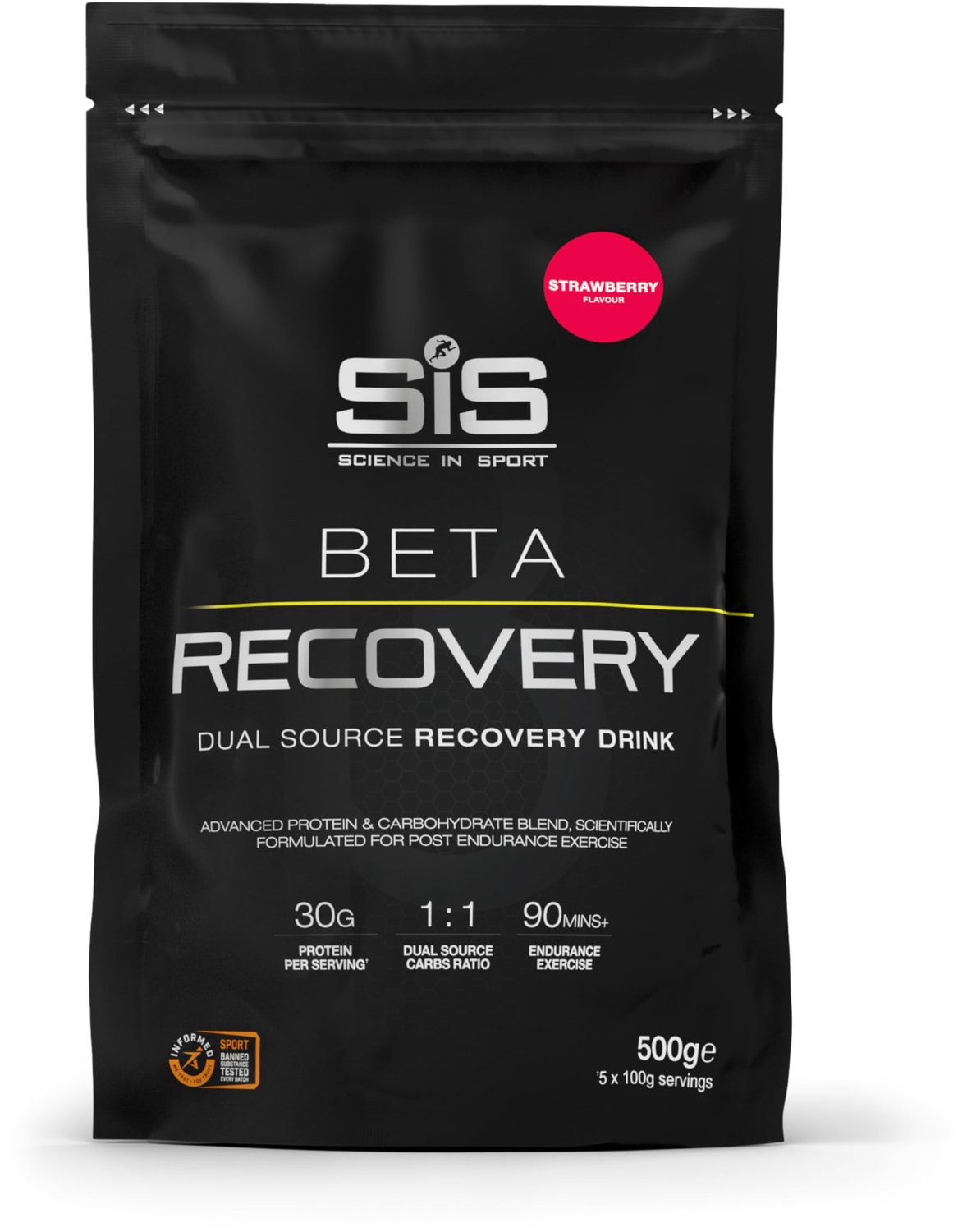 SIS Beta Recovery (500g) Strawberry - Intra- & Post-Workout - voor na de training