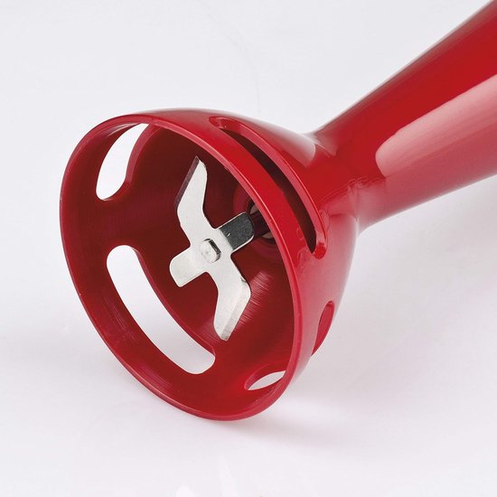Staafmixer - Dompelmixer Keuken - Puree Smoothies Maken - Vier Roestvrijstalen Messen - 375 cm - Rood — afbeelding 5