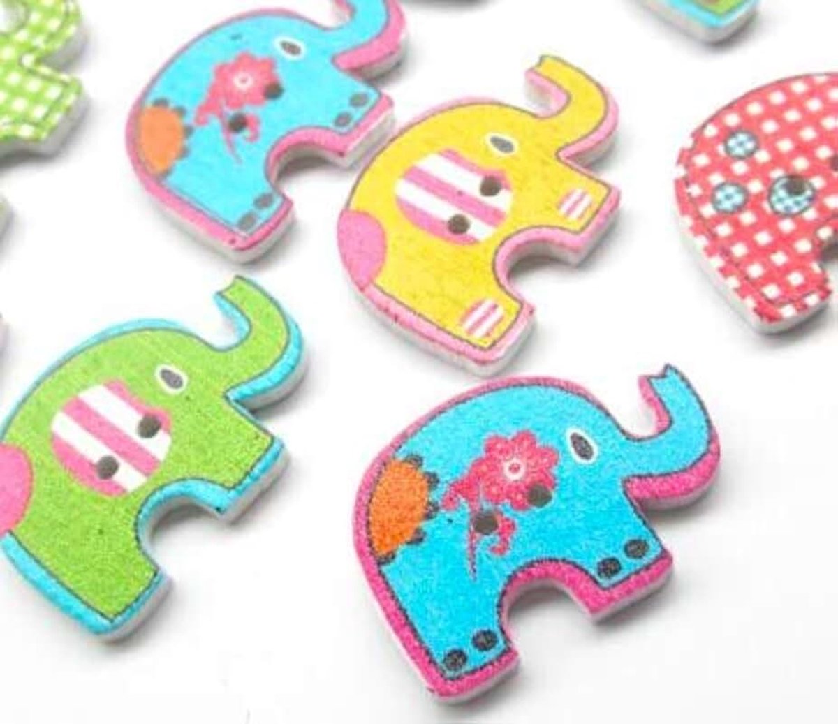 Knopen olifant kleurrijke mix 20x30 mm voor het naaien gaten 1,8 mm naaien naaien jasknopen mantelknopen knutselen scrapbooking