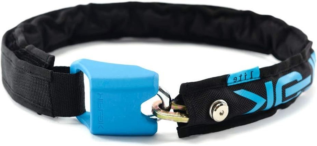 Ketting Fietsslot - Draagbaar Sluiting - Fiets Beveiligen - Verstelbare Tailleband - 75 cm Omtrek - Zwart Blauw