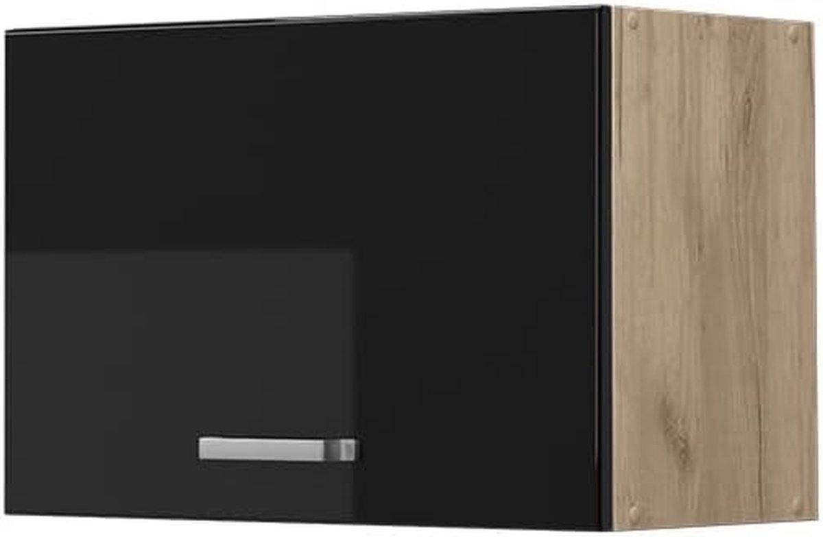 Keuken Hangkast - Keukenmodule - Keuken Organiseren - Modulair Ontwerp - 60 cm Breed - Zwart Hoogglans