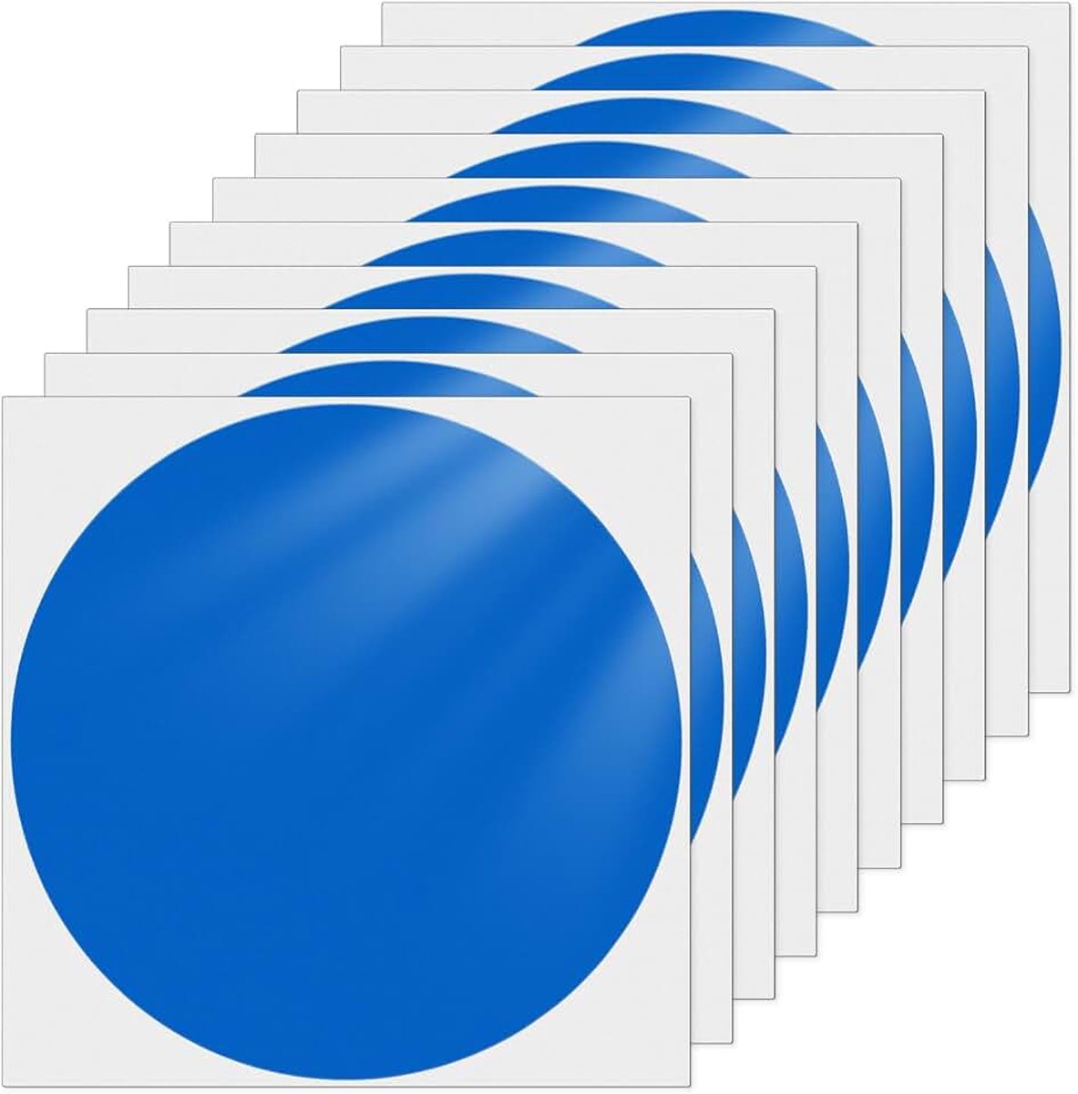 10 stuks blauwe stippenstickers, vinyl, waterdicht, afneembaar, rond, voor kantoor, school, kinderen, 10 stuks