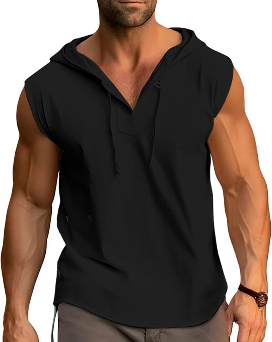 Vest Tank Tops Zomer Mouwloze Hoodies Katoen Gym T-shirts Workout Sport Spier Vesten voor Mannen M-3XL
