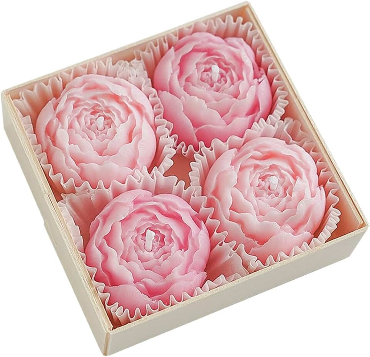 Kaars, Bloemen Soja Wax, 3,7x3cm, Geurkaarsen Set, Geurdecoraties, Romantisch Huis Accent, voor Valentijnsdag, Slaapkamer, Badkamer