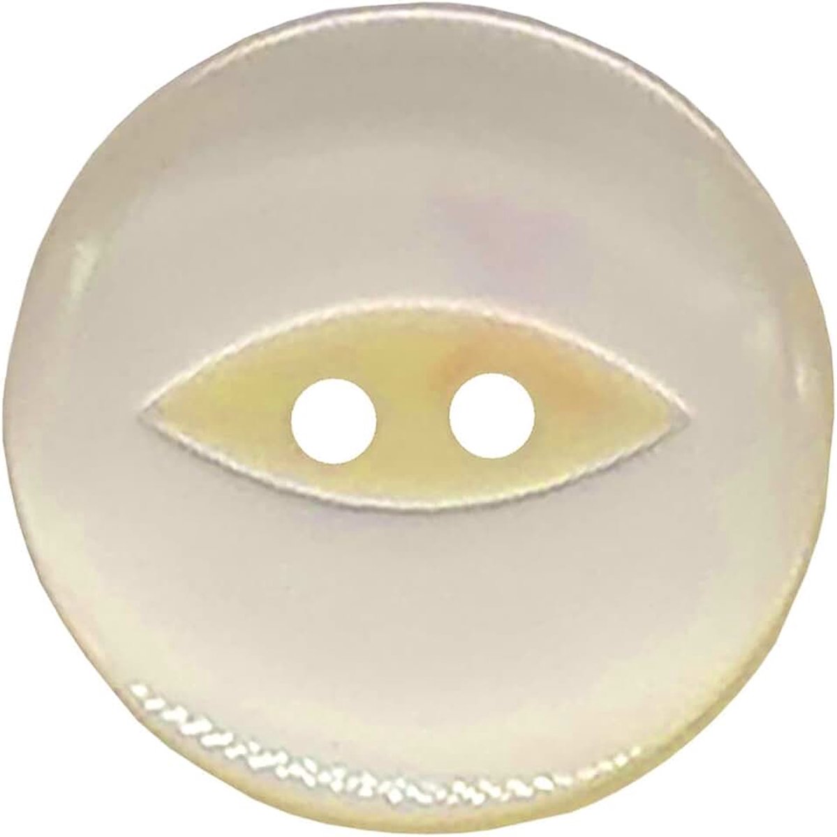 20 Pack Ronde Acryl Fish Eye Knoppen, Baby Knoppen, Naaien, Breien Knoppen - Crème 19mm/30 Lignes