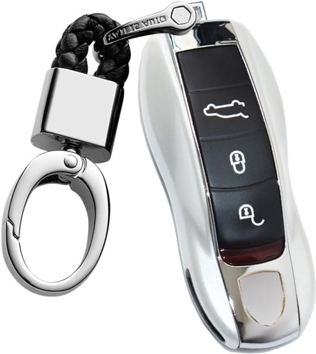 Beschermende Sleutelhoes voor Porsche Macan, Panamera, 911 en Cayenne - ABS, Sleutelbescherming, Sleutelhanger, Wit