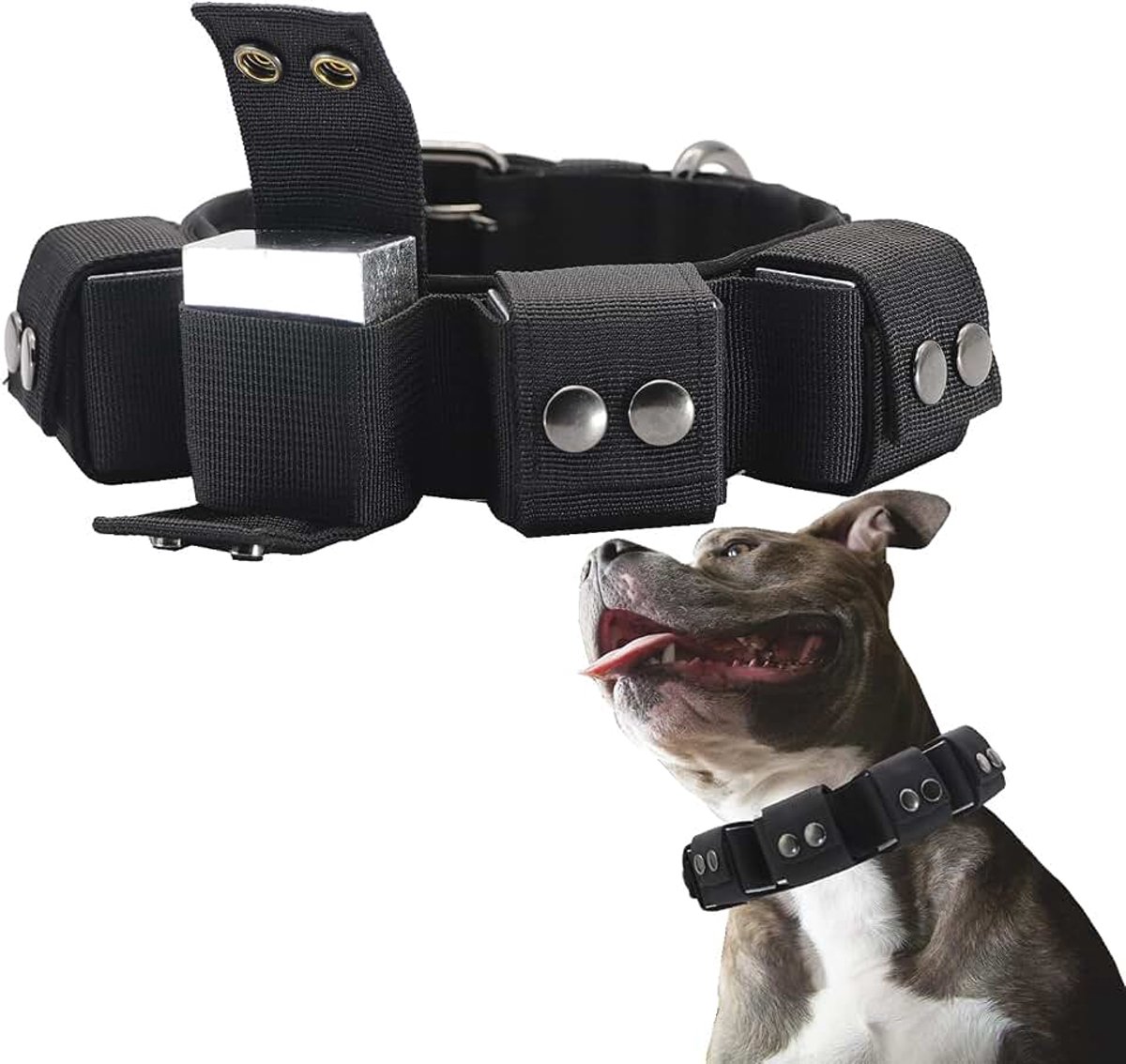 Verzwaarde hondenhalsband - gewichten voor training en lichaamsbeweging - vrije gewichten, kleine, middelgrote, grote honden