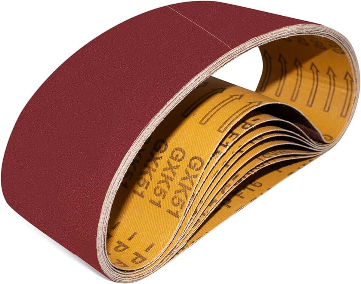 Schuurband 75 x 533mm.80 korrel, schuurband voor strippen en schuren Set van 10
