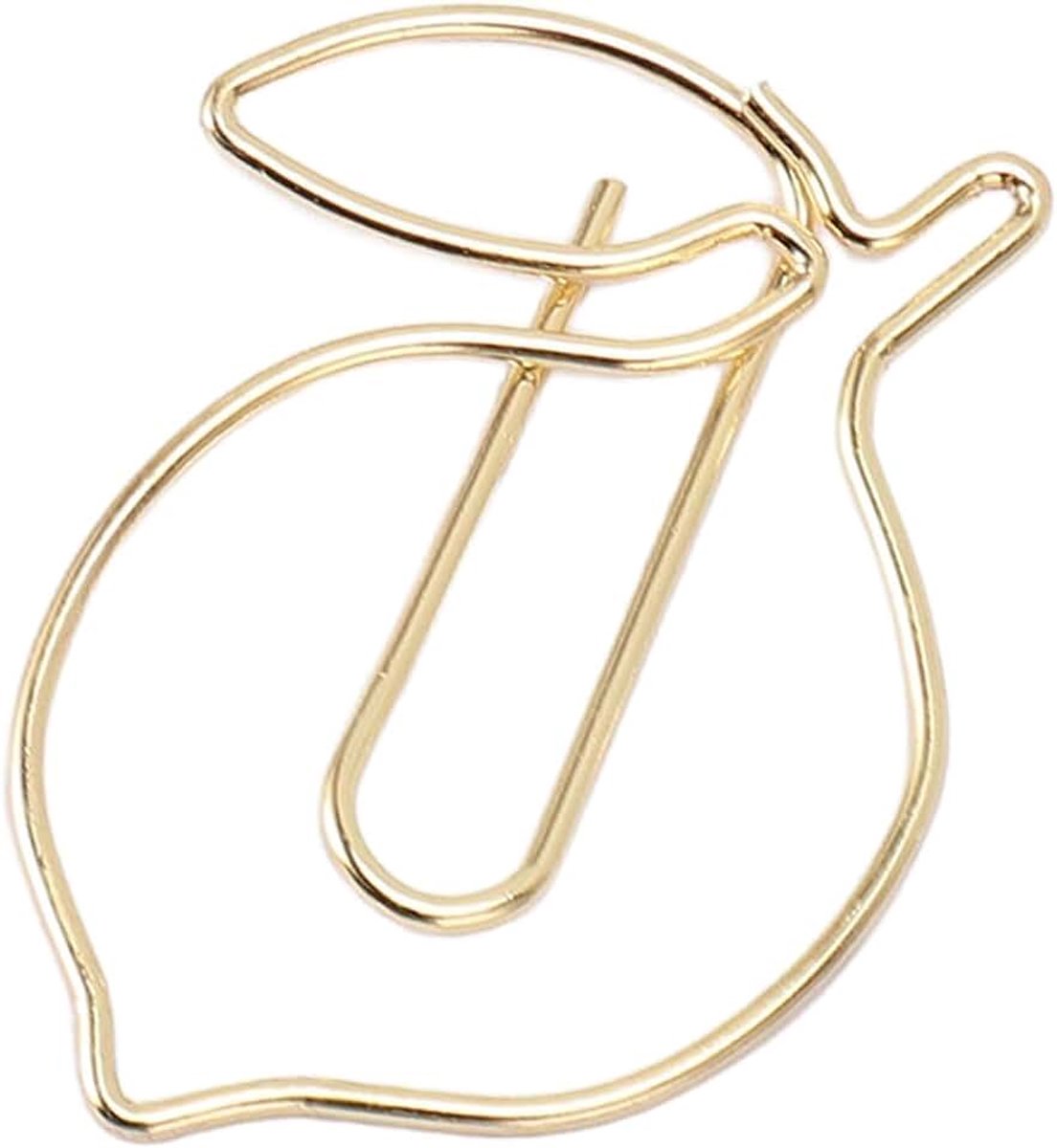 Citroenvormige Paperclips voor Bureau en School, 100 Stuks met Opbergdoos