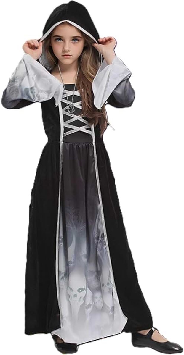 Hein Kostuum Kinderen Meisjes, Halloween Reaper Kostuum Kinderen, Halloween Outfits voor Meisjes Outfit Fancy Dress