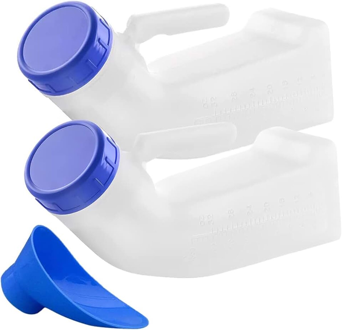 Urinoir voor mannen en vrouwen, 2 stuks draagbare urinoirs, 1000 ml draagbare toileturinoirs, uniseks urinoirs, urinoirs voor noodgevallen, lekvrij urinoir, voor auto, camping, reizen, outdoor