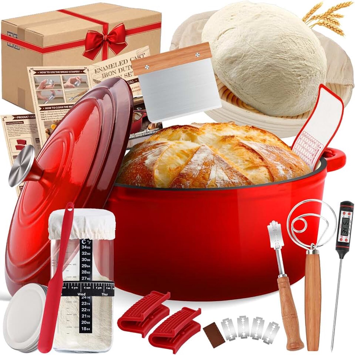 Gietijzeren ronde braadpan met deksel