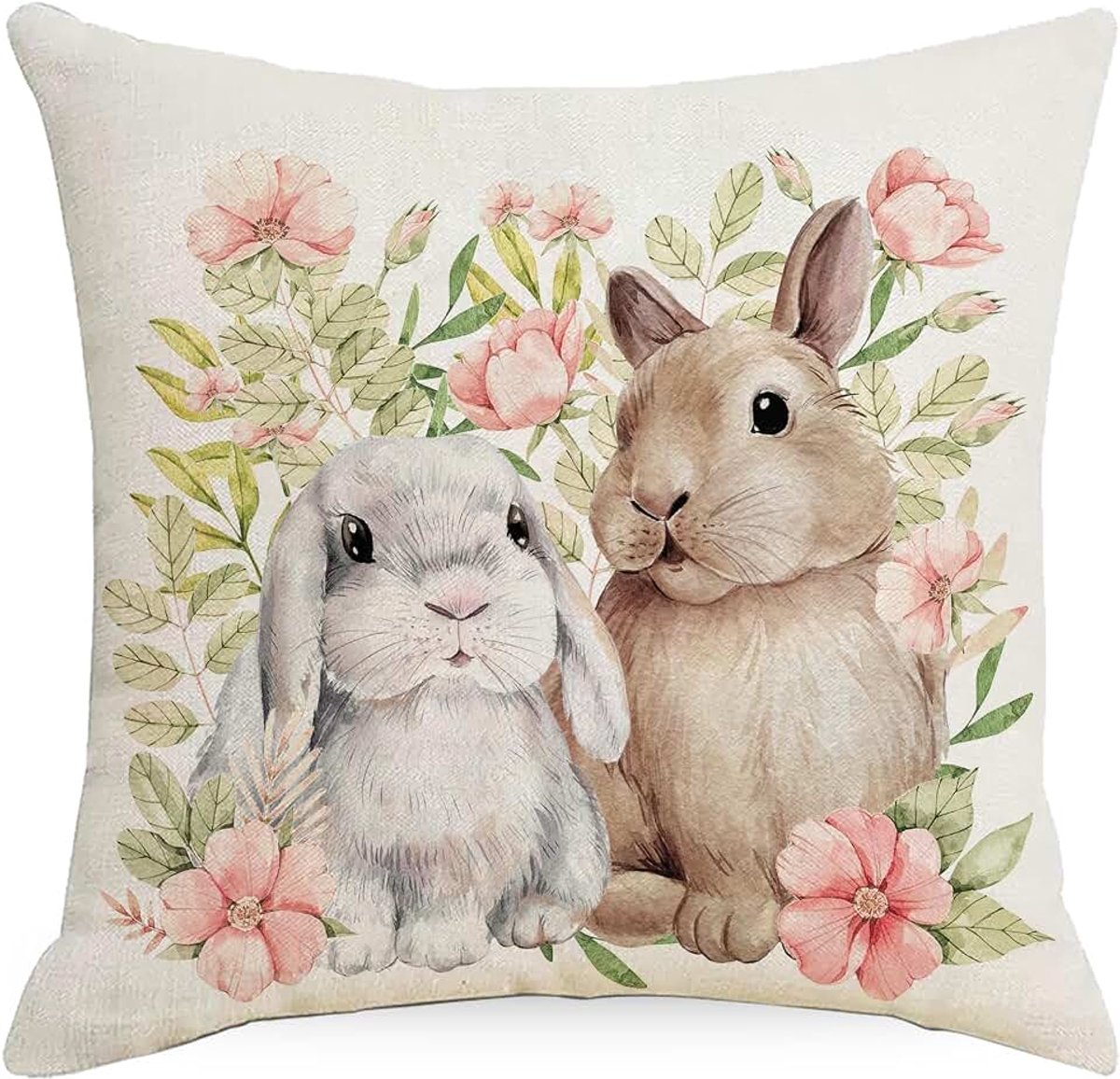 Pillowcase Ins Style Pillowcase Pink Cute Simple Printed Bed Cushion Cover 2 Pcs-F-45 * 45Cm