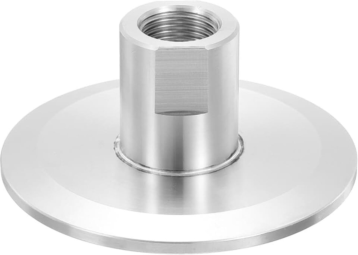 3/8" PT x 2" slangslangaansluiting, 304 roestvrij staal vrouwelijke schroefdraad slangaansluiting voor vacuümsystemen, industriële buisverbindingen, zilver