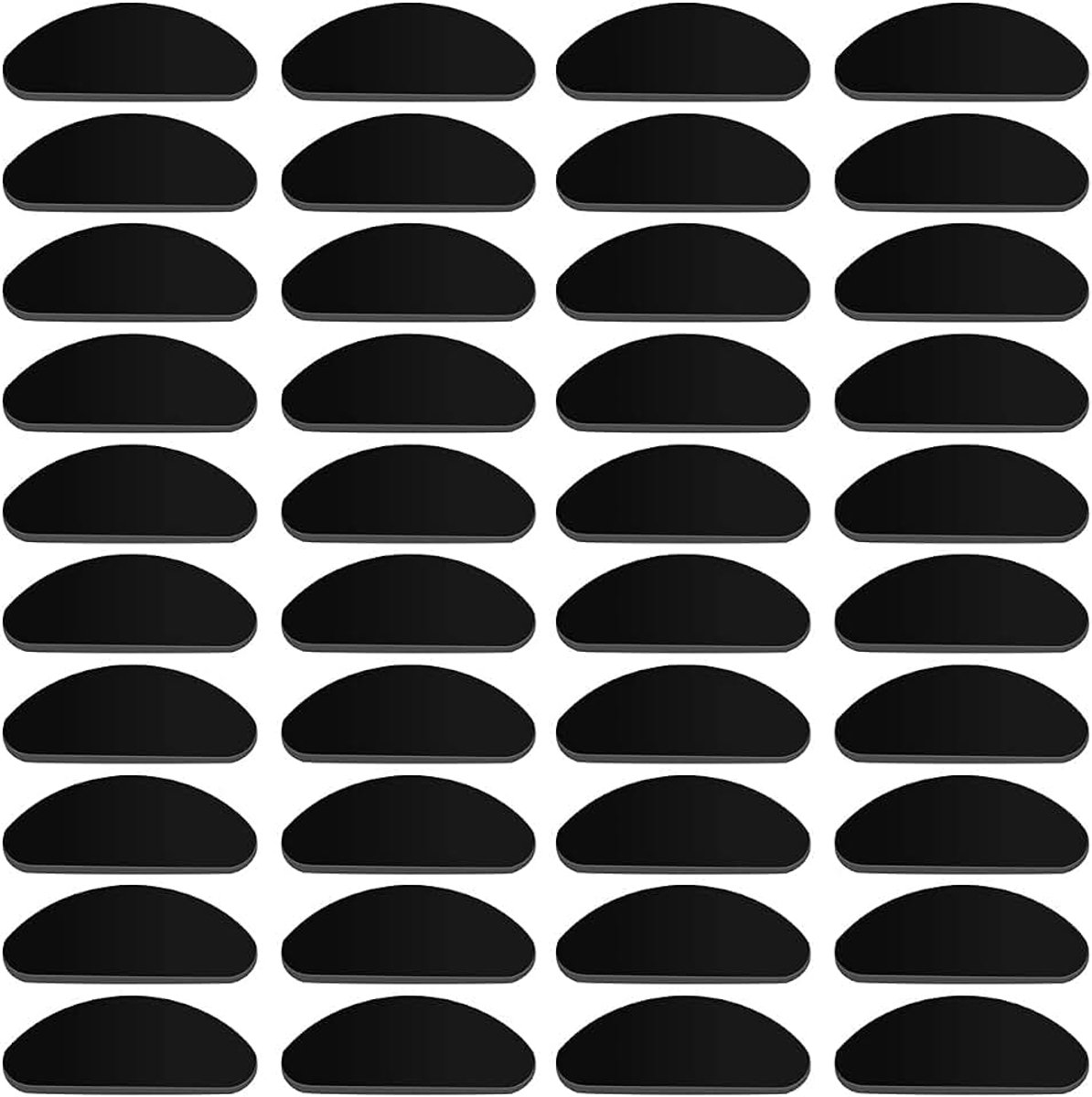 20 paar siliconen neuspads, zelfklevende dunne anti-slip neuspads voor bril, anti-slip neuspads voor bril, brilpolsters neus zachte neuspads, neuspads voor bril zonnebrillen (zwart)