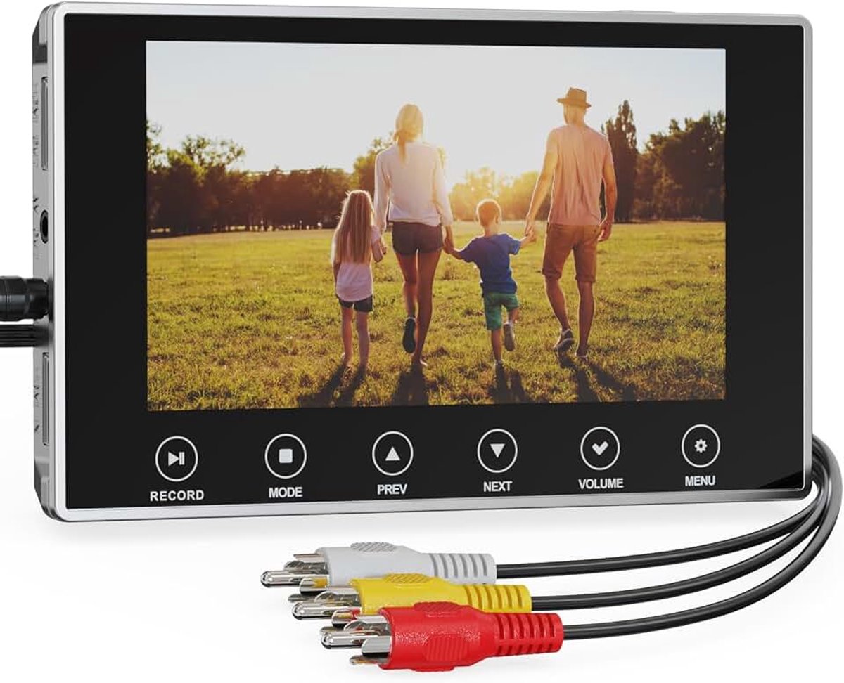 Naar Digitale Converter 3.0, 5" Converteer VHS naar Digitaal, 4K VCR HI8 8MM Banden VHS-speler DVD Camcorder Mini DV Cassette Band Analoge Video naar Digitale Converters naar Computer/PC