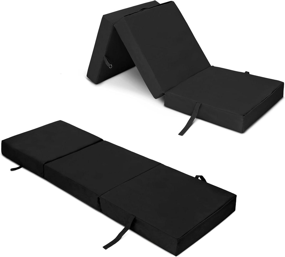 Opvouwbare Matras - Z Bed Futon - Gast Slapen - Waterbestendig - 66x198 cm - Zwart
