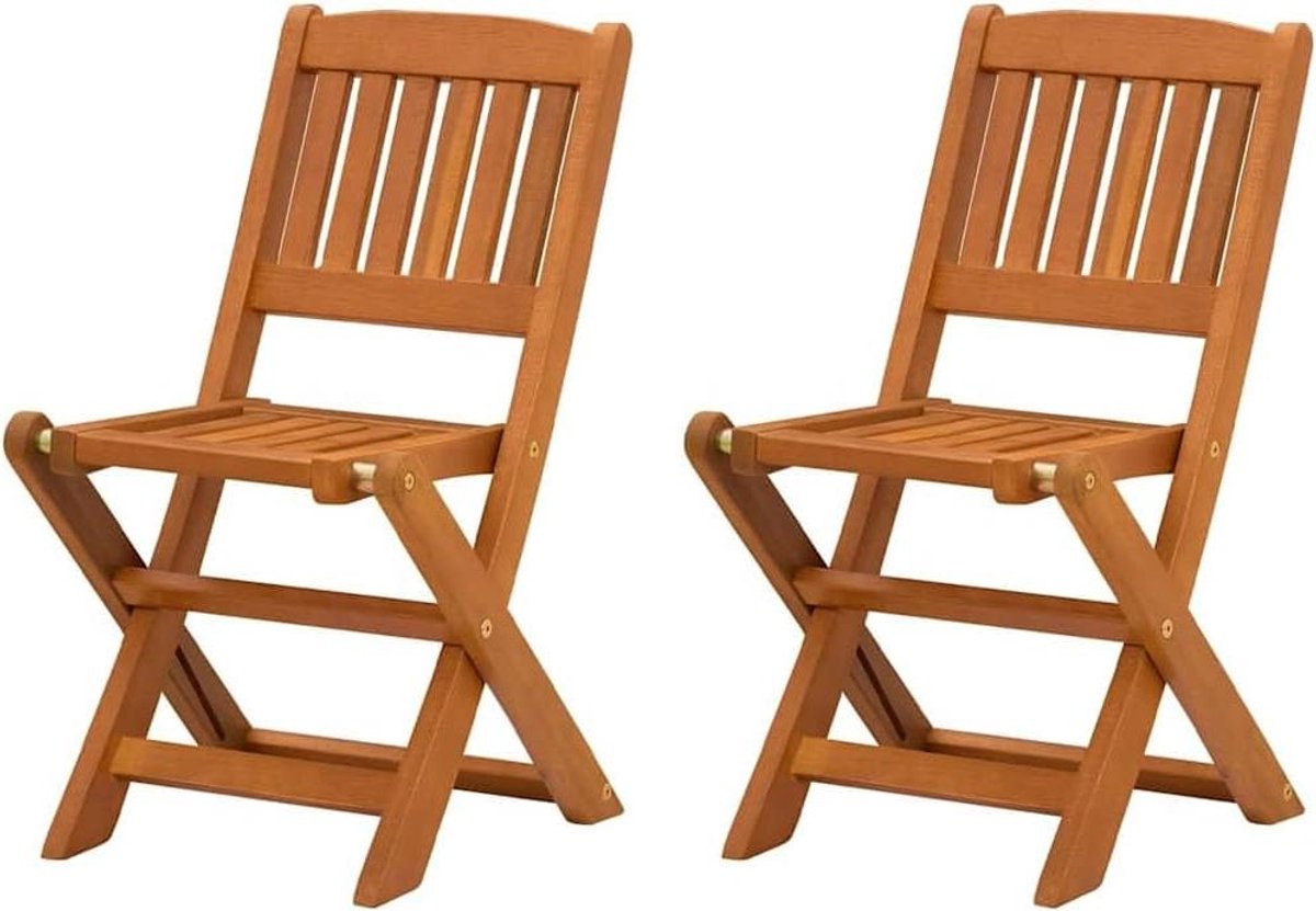 Klapstoelen Hout - Kinderstoelen Vouwstoel - Buiten Zitten - Ergonomisch Design - 32 x 38 x 575 cm - Houtkleur